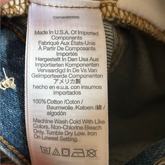 Madewell The Perfect Vintage Straight Jean Becker Wash Button-Front Size 27 NEW - Picture 14 of 16